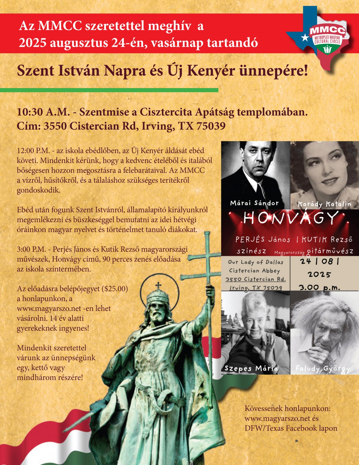 2025 Szent István Napra és Új Kenyér ünnepére!